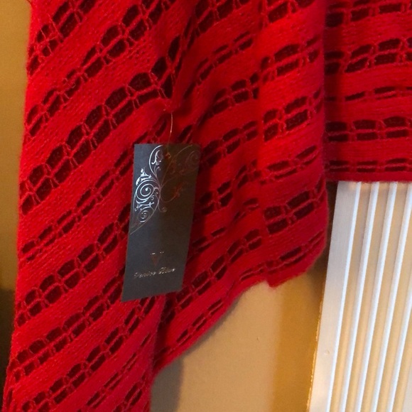 NWT Red sweater poncho - Picture 2 of 2